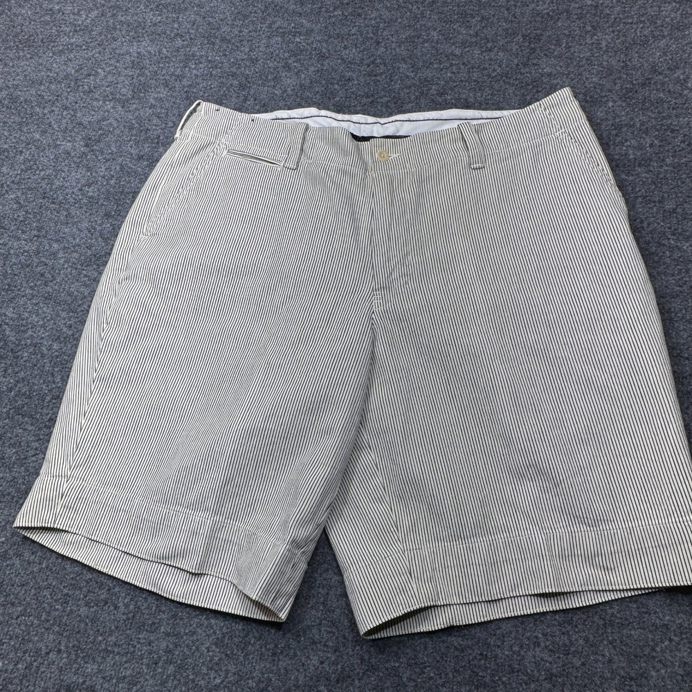Polo Ralph Lauren Shorts Mens 38 Black Hickory Stripe Cotton Chino Railroad 9 In